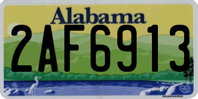 AL license plate 2AF6913