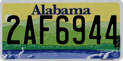 AL license plate 2AF6944
