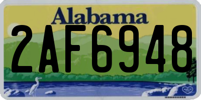 AL license plate 2AF6948
