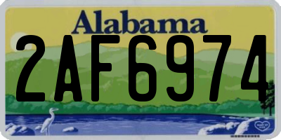 AL license plate 2AF6974