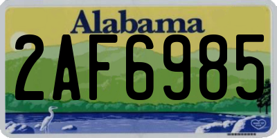 AL license plate 2AF6985