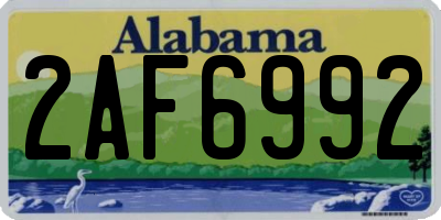 AL license plate 2AF6992