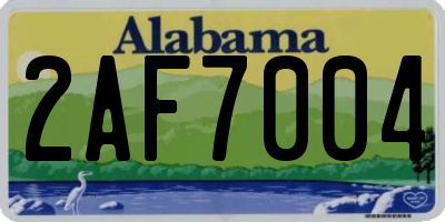 AL license plate 2AF7004