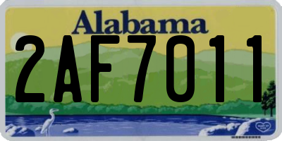 AL license plate 2AF7011