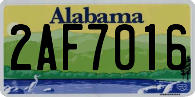 AL license plate 2AF7016