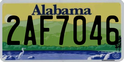 AL license plate 2AF7046