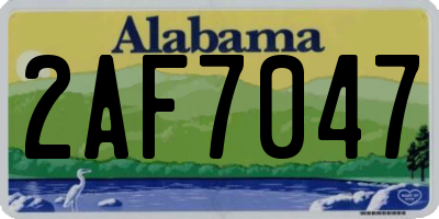 AL license plate 2AF7047