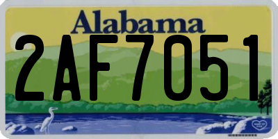 AL license plate 2AF7051