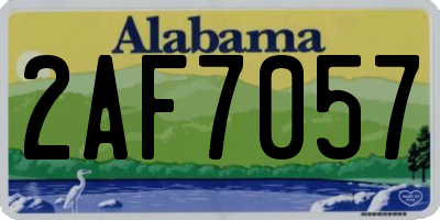 AL license plate 2AF7057