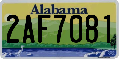 AL license plate 2AF7081