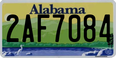 AL license plate 2AF7084