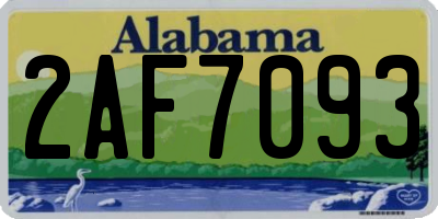 AL license plate 2AF7093