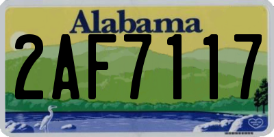 AL license plate 2AF7117