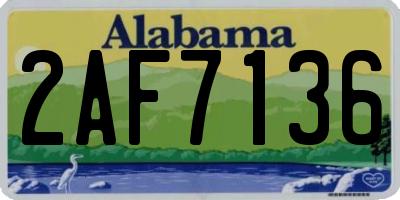 AL license plate 2AF7136