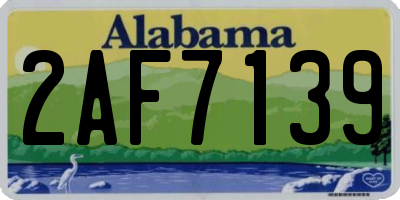AL license plate 2AF7139