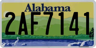 AL license plate 2AF7141