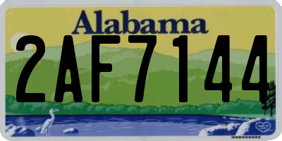 AL license plate 2AF7144
