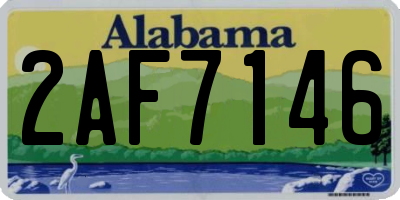 AL license plate 2AF7146