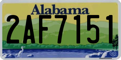 AL license plate 2AF7151