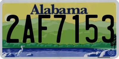 AL license plate 2AF7153