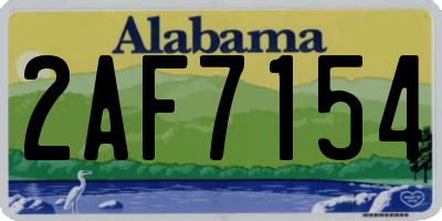 AL license plate 2AF7154