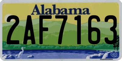 AL license plate 2AF7163