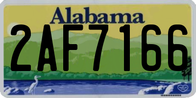 AL license plate 2AF7166