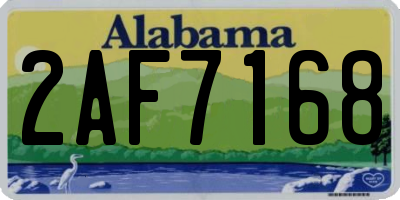 AL license plate 2AF7168