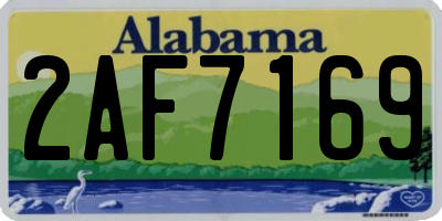 AL license plate 2AF7169