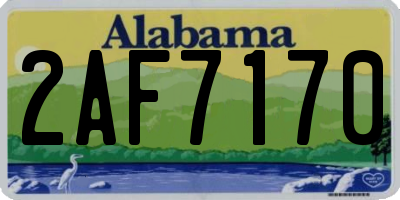 AL license plate 2AF7170