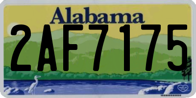 AL license plate 2AF7175