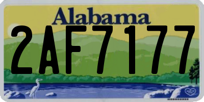 AL license plate 2AF7177