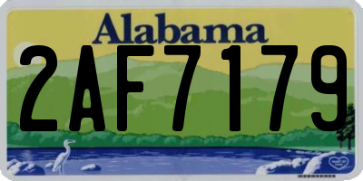 AL license plate 2AF7179