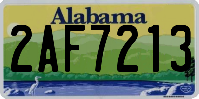 AL license plate 2AF7213