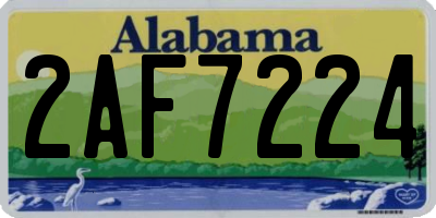 AL license plate 2AF7224