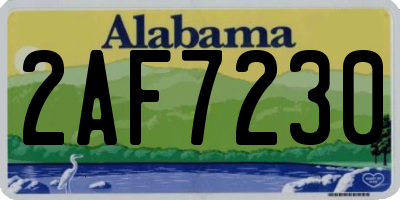 AL license plate 2AF7230