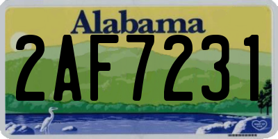 AL license plate 2AF7231