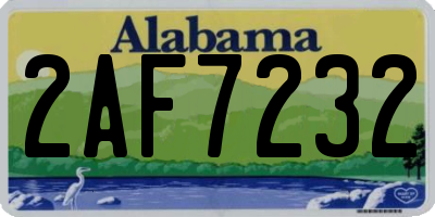 AL license plate 2AF7232