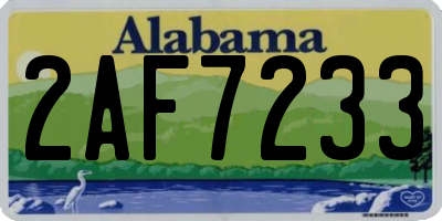 AL license plate 2AF7233