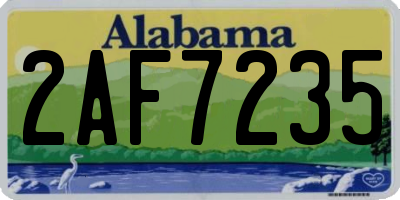 AL license plate 2AF7235