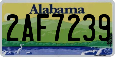 AL license plate 2AF7239