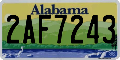 AL license plate 2AF7243