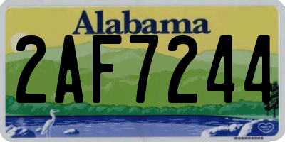 AL license plate 2AF7244
