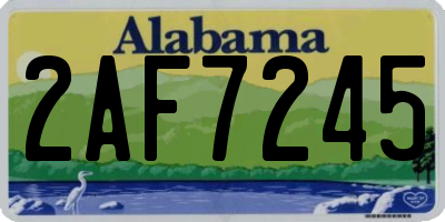 AL license plate 2AF7245