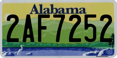 AL license plate 2AF7252