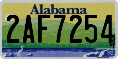 AL license plate 2AF7254