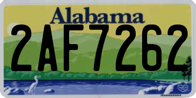 AL license plate 2AF7262