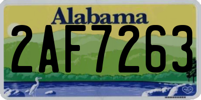 AL license plate 2AF7263