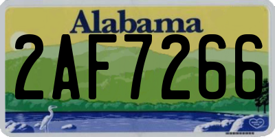 AL license plate 2AF7266