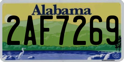 AL license plate 2AF7269